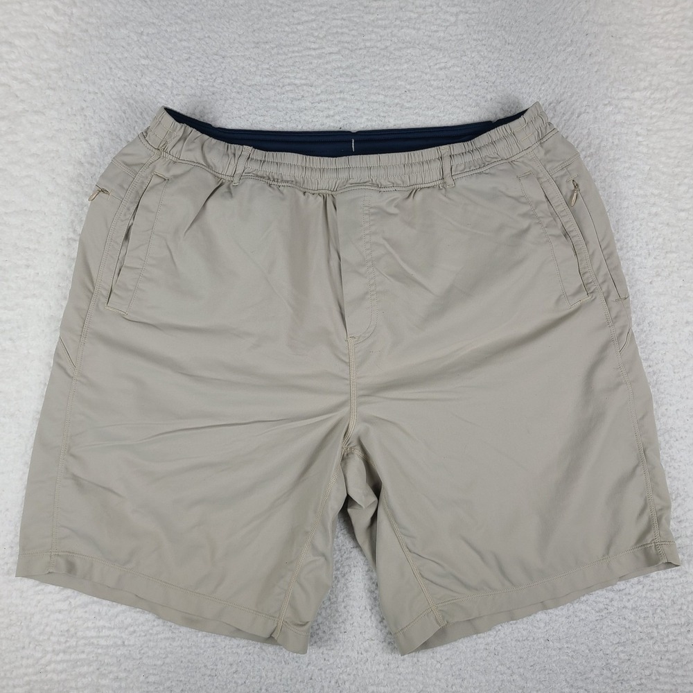 Birddogs Shorts Mens 2XL XXL Long Beige Lined Running Basketball Activewear